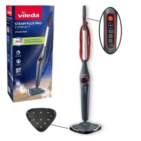 Vileda Steam Plus Pro / Parní mop / 1550W / nádrž 0,4 l / kabel 6 m (180839)