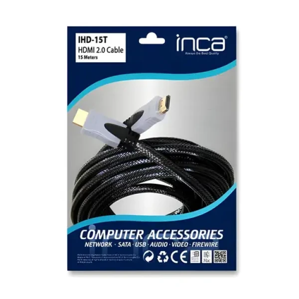 INCA HDMI 2.0 kabel 4K 15 m šedý / Kabel HDMI / 18 Gbit/s (IHD-15T)