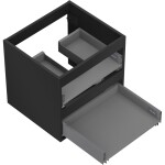 MEXEN - Box-A skříňka pro umyvadlo 50, 2 zásuvky, černá mat 91AX0-0500-470-2-71