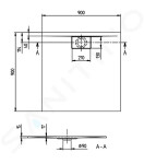 VILLEROY & BOCH - Architectura MetalRim Sprchová vanička, 900x900 mm, Stone White UDA9090ARA115V-RW