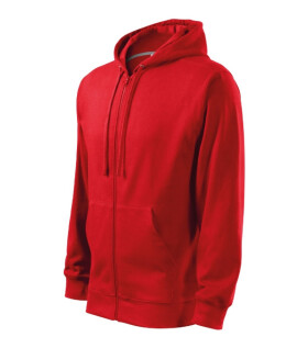Trendy Zipper mikina pánská červená S