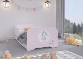 DumDekorace Krásná dětská postel 160 x 80 cm s princeznou