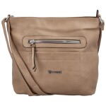 Trendová dámská koženková crossbody Amily, zemitá