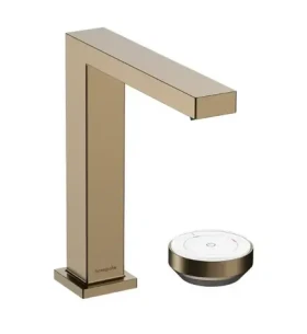 Hansgrohe Tecturis E - Umyvadlová baterie s výpustí | 2-otvorová instalace | CoolStart | EcoSmart+ | kartáčovaný bronz (73053140)