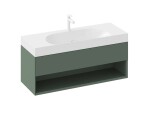 RAVAK - Lite Umyvadlová skříňka 120x45x43 cm, 1 zásuvka, Grey Green X000001870