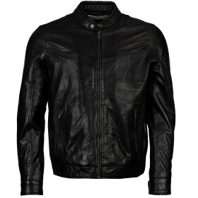 Pánská Kožená Bunda Florence Augustus Brixton Černá Velikost: S