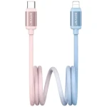 USAMS SJ757 modro-růžová / Datový kabel / USB-C - Lightning / PD 30W / 1,2 m (SJ757USB03)