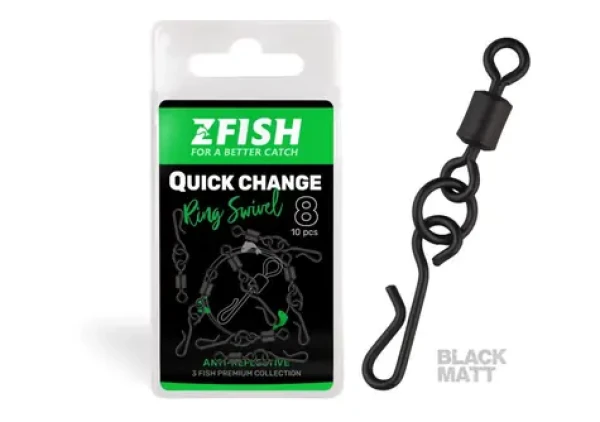 Zfish Obratlík Quick Change Ring Swivel Matt Velikost 8 (ZF-8787)