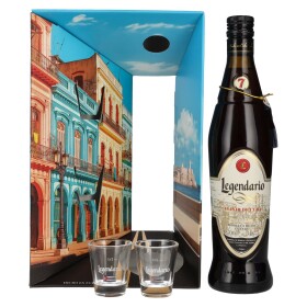 Legendario Elixir de Cuba 34% 0,7 l (dárkové balení 2 sklenice)