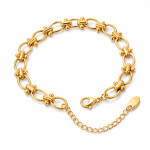 Pozlacený náramek Flavia Gold - chirurgická ocel, Zlatá 16 cm + 5 cm (prodloužení)