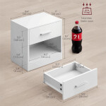 Odkládací stolek 39x28x41cm, mdf ANT-E1081 WT