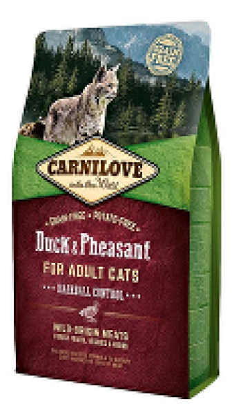 Carnilove Cat Duck&Pheasant Adult Hairball Contr 6kg