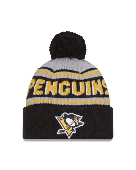 New Era Pánská zimní čepice Pittsburgh Penguins NHL Pom Wordmark