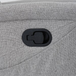 Relaxační křeslo, manuální ovládání, světle šedá látka