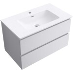 CERANO - Koupelnová skříňka Carole - bílá matná + keramické umyvadlo Novo - bílá lesklá - 101x49,5x46,5 CER-979864