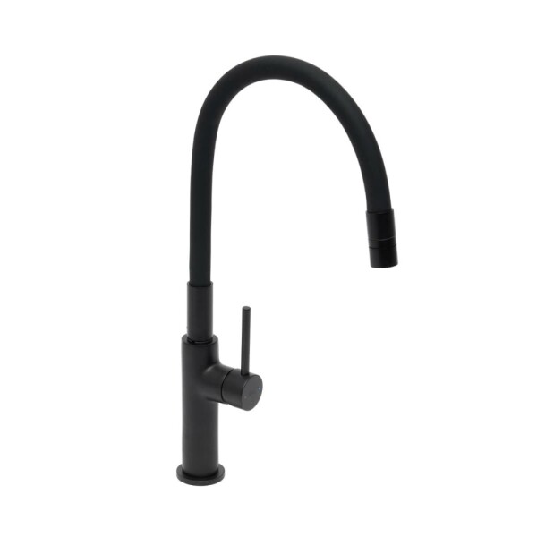 Dřezová baterie SAT se silikonovým ramínkem černá matná SATBSD290CM SATBSD290CM