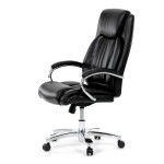 Kancelářské křeslo, houpací mechanismus, černá ekokůže, KA-F1385 BK