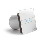 HOPA - Axiální ventilátory na zeď či do stropu E100 GTH, HYGRO, s časovačem, sklo bílé CATA00900200