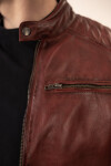 Pánská Kožená Bunda Red Classic Førge Brixton Červená Velikost: 6XL