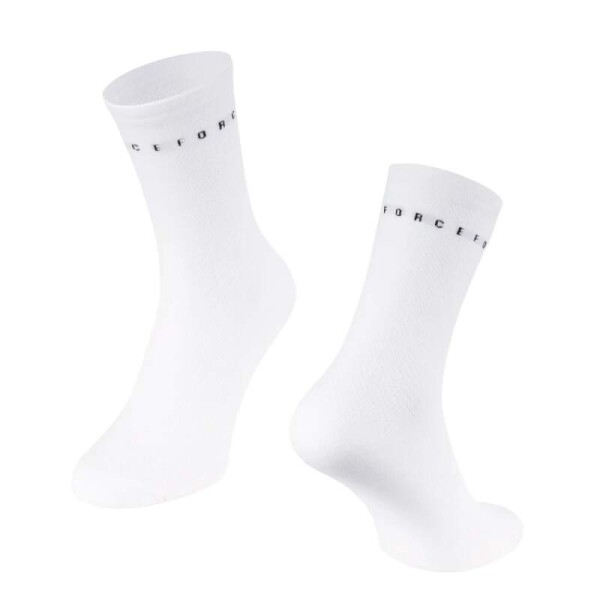 Ponožky FORCE SMACK, bílé (barva bílá velikost L/XL)