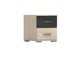 Noční stolek Wenecja 23 Barva korpusu: Dub - sonoma, Rozměry: 40 cm, Dveře: Dub sonoma + norská černá borovice