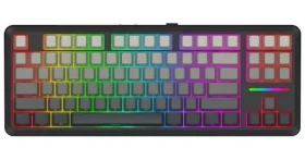 Redragon K734SP-RGB-PRO Wildslash Pro šedá / Herní klávesnice / mechanická / Dragon Growl / RGB / BT / USB / US (K734SP-RGB-PRO)