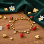 ELENYS Fragola – pozlacený náramek 18K žluté zlato Délka náramku: 16,5+5 cm / max. 21,5 cm