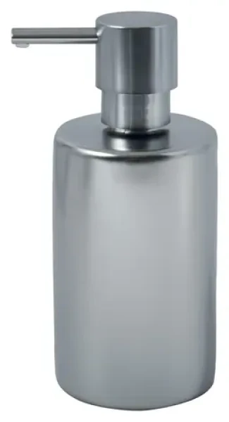 Spirella TUBE-Matt dávkovač mýdla matně stříbrný / Dávkovač mýdla / keramika / 300 ml