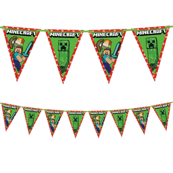 Minecraft TNT vlajky papírové 9 ks Minecraft TNT vlajky papírové 9 ks