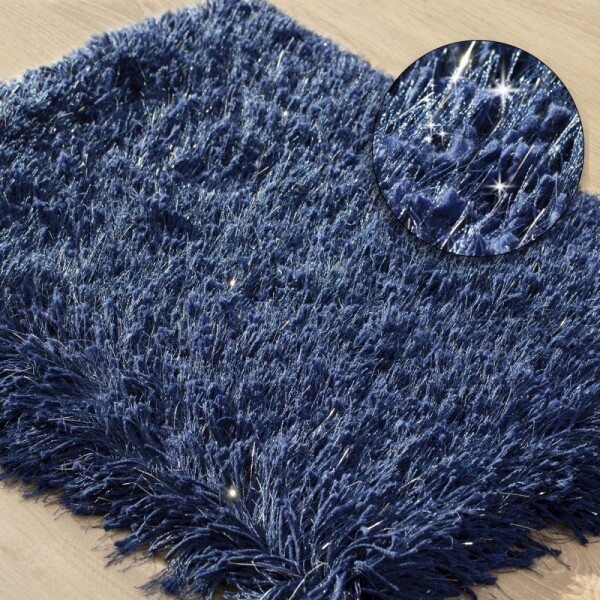 DumDekorace Koberec do koupelny v tmavě modré barvě Šířka: 60 cm | Délka: 90 cm