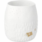 Räder Svícen na čajovou svíčku Starry Night, bílá barva, porcelán