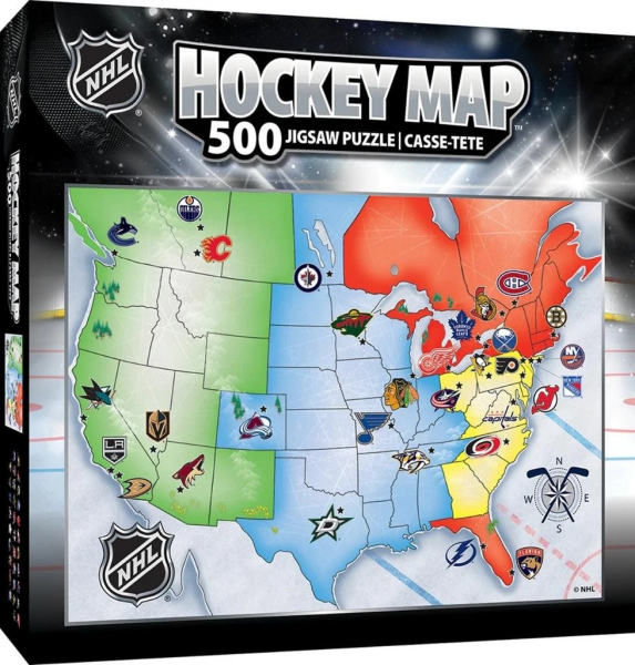 Masterpieces Puzzle Company Puzzle Hockey Map NHL 500 Pieces