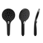 Erga Bergen Therm, sprchová souprava s termostatickou baterií a dešťovou hlavicí 25cm, černá matná, ERG-YKA-BP.BERGEN-THERM-25-BLK