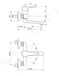 IDEAL STANDARD - Alpha Umyvadlová nástěnná baterie, chrom BC649AA