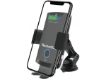TechniSat Smartcharge 2 Nabíjecí držák telefonu do auta černá / 65-100 mm / do mřížky / na sklo / Qi / USB-C / 10W (V058H)