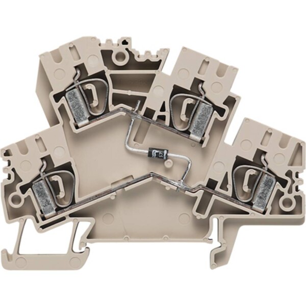 Weidmüller 8670520000 řadová svorka pro konstrukční prvky pružinová svorka Tmavě béžová 50 ks