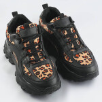 Černé dámské sportovní boty se vsadkami vzorem model 17241274 Barva: odcienie czerni, Velikost: XL (42)