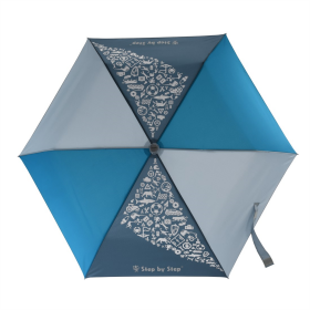 Dětský skládací deštník magickým efektem modrý