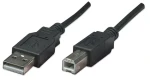 Manhattan USB 2.0 A-B černý / Kabel / 0,5 m / 480 Mbit/s (374507)