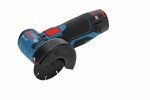 BOSCH GWS 12V-76 Professional + 2x aku / Aku úhlová bruska / 76 mm / 2x baterie GBA 12V 3.0Ah (0.601.9F2.00B)