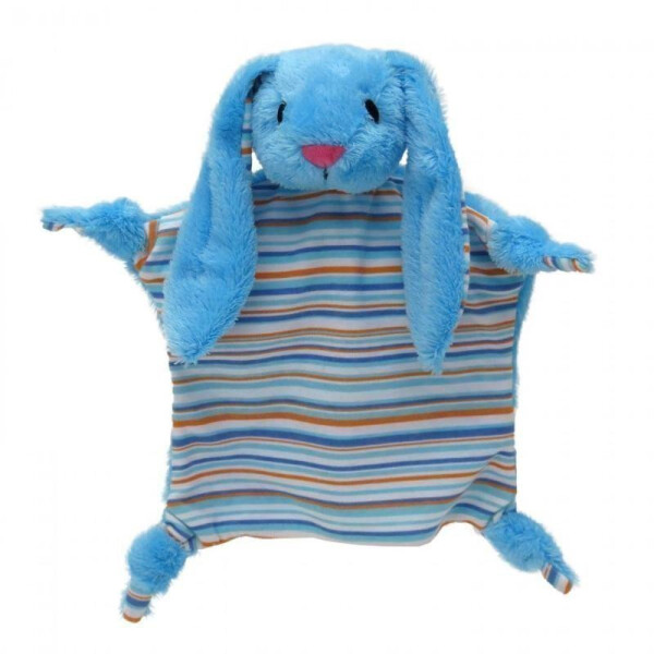 Maňásek uzlíkový - Králík 30 cm modrý