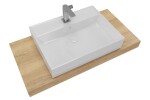 Koupelnová sestava SAT s deskou pod umyvadlo Dolce 100x8x50 cm dub halifax KSETDO11 KSETDO11