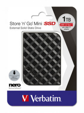Verbatim Store 'n' Go Mini SSD 1TB černá / Externí SSD disk / USB micro-B 3.2 Gen 1 (53237)
