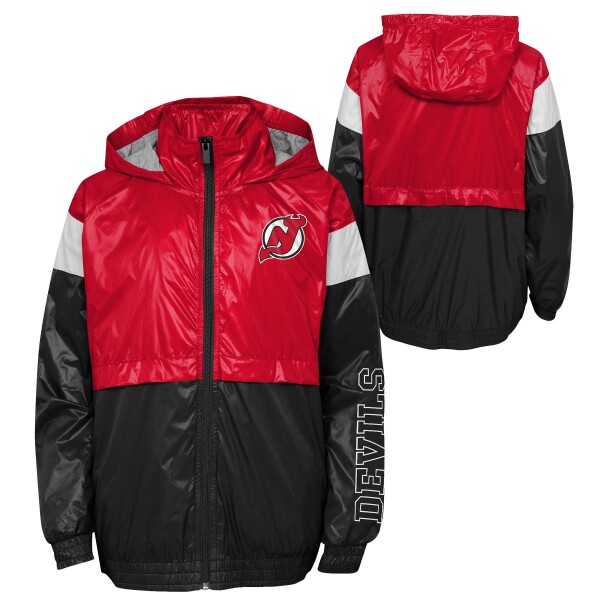 Outerstuff Dětská bunda New Jersey Devils Goal Line Stance Full-Zip Windbreaker Velikost: Dětské let)