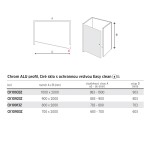 Mereo Sprchové dveře, Novea, jednokřídlé, pivotové, 80x200 cm, chrom ALU, sklo Čiré, L/P provedení CK10913Z
