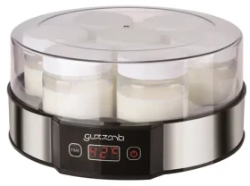 Guzzanti GZ 705 stříbrná / Jogurtovač / 20W / LCD displej / časovač / 7 skleniček (190 ml) / automatické vypnutí (GZ 705)