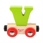 Bigjigs Rail Vagónek dřevěné vláčkodráhy - Písmeno V