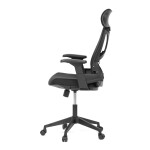 Židle kancelářská, černá MESH, plastový kříž