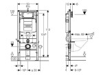 GEBERIT - Duofix Předstěnová instalace pro závěsné WC, výška 1,12 m 111.300.00.5