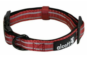 Alcott Adventure červená - velikost M / reflexní obojek pro psy (AC-01335)